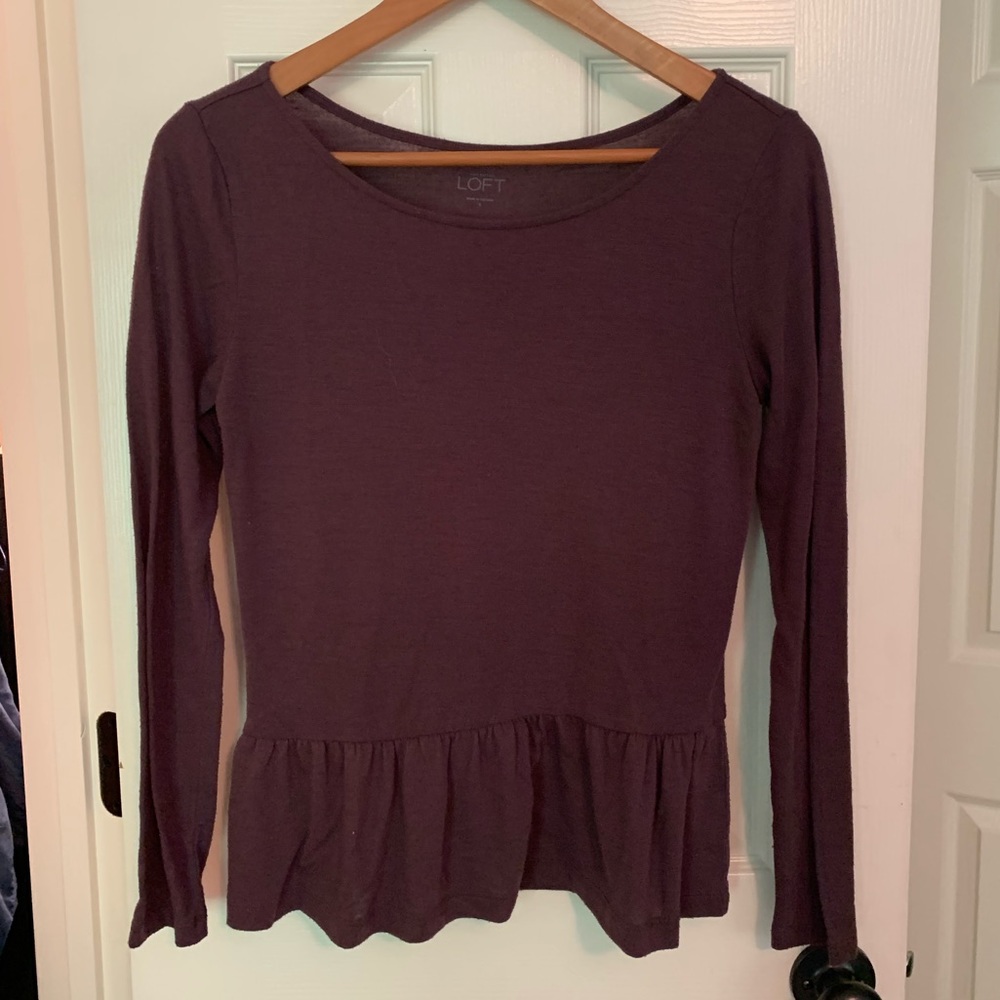 Purple Loft Peplum Top